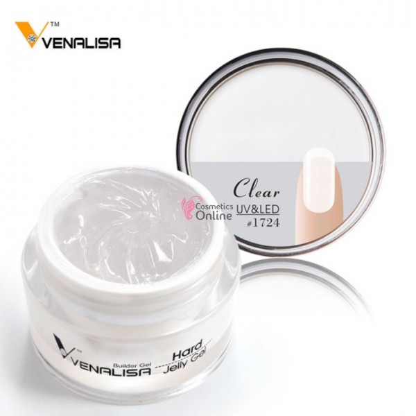 Gel UV / LED Venalisa Hard Jelly de constructie, gel jeleu 1724 15gr Transparent  + 1 Gel color de 5g Venalisa Cadou
